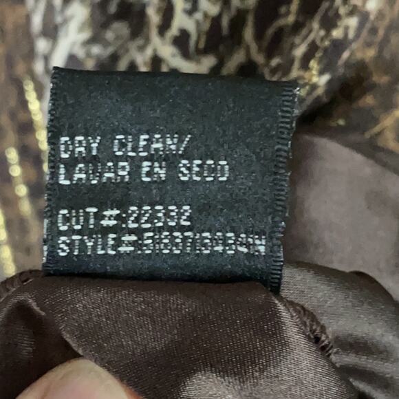 Nicole Miller Leopard Print Sheer Silk Chiffon Spaghetti Strap Dress SZ 6 - Picture 11 of 12